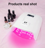 60W Red Light Wireless Rechargeable UV LED Nail Lamp Cordless Infrared Sensing Dryer Machine LCD Display Manicure K8 Newest