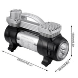 Catuo Portable Double Cylinder Air Compressor Tire Inflator High Power 12V Dc Pump To 100 Psi With Led Light Thermal Design
