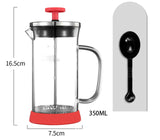 French Presses Pot Coffee Maker Filter Coffee Pot Household Moka Coffee Machine Coffee Pot Percolator Tool 350ml