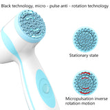 Electric Waterproof Facial Cleansing Device Firming Essence Pore Cleaner Vibration Massage Handhold Beauty Cleansing