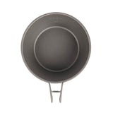 Lightweight 450ml Titanium Bowl with Volume Marking Outdoor Camping Bowl for Home Outdoor Camping Hiking Backpacking