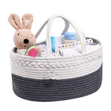 Baby Diaper Bag High Capacity Woven Portable Diaper Stackers Mummy Bag Reusable Nursery Basket Outdoor Travel Nappy Caddies