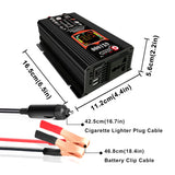1PC Power Inverter DC 12V to 110V/220V AC Power Converter Pure Sine Wave 500W Power Transformer Inverter Car Charger Adapter