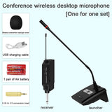 Wireless Conference Microphone, 30 Adjustable Frequencies, Rechargeable, Plug And Play, Suitable For Lectures,Broadcasting