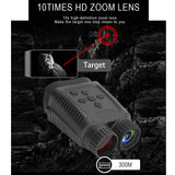 1080P Binocular Night-Vision Device 4X Digital Zoom 7Level Brightness Adjustable IP54 Waterproof 300M Full Dark Viewing Distance
