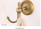 Antique Carved Bathroom Hardware Sets Solid Brass European Bathroom Accessories Set Brushed Bathroom Products (shelf/towel Rack)