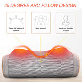 24W Neck Massage Pillow Body Care Tool Kneading + Hot compress Help Relax Relieve Pressure for Neck/Back/Thigh/Calf/Sole Pain