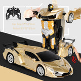38 cm RC Car 2.4Ghz Induction Transformation Robot 1:12 Deformation Electric Remote-controlled Sports Cars Toy for Children A03