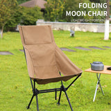 Outdoor Ultra-Light Aluminum Alloy Folding Chair Portable Heightening Fishing Chair Leisure Chair Breathable Moon Chair