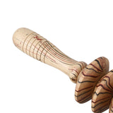 Wooden Nonslip Handle 8 Rollers Belly Back Health Massager
