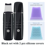 Ultrasonic Skin Scrubber Ion Face Cleaning Shovel Peeling Acne Blackhead Removal Red Light Therapy Facial Galvanic SPA Machine
