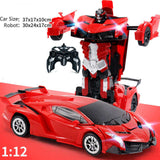 38 cm RC Car 2.4Ghz Induction Transformation Robot 1:12 Deformation Electric Remote-controlled Sports Cars Toy for Children A03