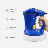 Electric Buffer Polisher with Automotive Wire 5 Inch 80W DC 12V 1500rpm Polishing Waxing for Car Blue