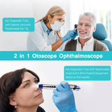 2 in 1 Otoscope Eyes Diagnostic Tool LED Light 4mm Replaceable Ear Tips Handheld Optical Otoscope Ear Diagnostic Supplies