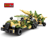 WW2 Military Series World War II Army Anti-Aircraft Missile Vehicle MOC Building Blocks Bricks Toys Gifts