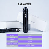 Dragonhawk New Strong Motor RCA Interface Tattoo Machine with LCD Mini Power Supply and Pro Permanent Makeup Cartridge Ink Kit