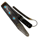 Guitar Strap Ethnic Style Leather Adjustable Acoustic Electric Belt