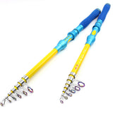 1.8m 2.7m 3.0m Telescopic Fishing Rod Carbon carp pole Spinning Rods for Fresh Salt Water Travel Tackle Rocky sea fishing pesca