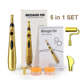 Electronic Acupuncture Pen Meridian Therapy Machine Body Head Back Leg Massager Energy Pens Massager Relief Pain Tools 9 Levels