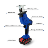 21V Cordless Reciprocating Saw Portable Adjustable Speed Chainsaw Wood Metal PVC Pipe Cutting Saw Power Tool Makita Battery