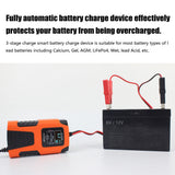 Car Battery Chargers 12V/2A 24V/2A Full Automatic Smart Battery Chargers Maintainer Portable Trickle Chargers Battery Desulfator