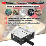 Mini Tablesaw Electric Desktop Saws Small Household DIY 22mm Sawblade Height Adjustable Cutting Tool Woodworking Machine