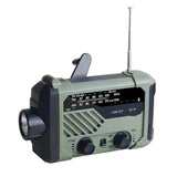 2000Mah Emergency Weather Radio With Solar Charging, Hand Crank And Battery Power, Portable Radio With Flashlight