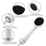 Electric hair comb 2 - in - 1 multi - functional tourmaline ceramic hair dryer dry and wet 10 section adjustment anion straight