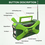 Multifunctional Radio Hand Crank Dynamo Solar Powered AM FM NOAA Weather Radio Flashlight 10000mAh Power Bank for Cell Phone