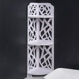 Floor-to-ceiling three-layer shelf for home toilets Floor-mounted storage rack for bathroom