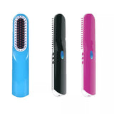 USB Wireless Charging Hair Straightener Portable Mini Ceramic Negative Ion Beard Comb