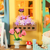 Flower Room Diy DollHouse Wooden Miniature Furniture Doll House maison Model Building Kits casa Toys For Kids Girls Xmas Gifts