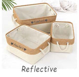 Personalized Pet Toy Storage Basket Toy Clothes Bin Dog Custom Name DIY Canvas Collapsible Box Free Print ID Pet Accessories