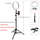 Dimmable LED Ring Light Photographic Lighting With Phone Clip And Tripod Ring Lights For Live Streaming Makeup Free Shipping