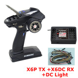 DumboRC X6P 2.4G 6CH Transmitter X6F LED Receiver withLED Light Set For RC Car Boat Tank Vehicle Crawler TRX4 Axial SCX10 D90