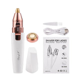 2 in1 Electric Eyebrow Trimmer USB Rechargeable Eye Brows Epilator Face Hair Remover Painless Body Shaver Women Mini Makeup Tool