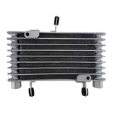 Motorcycle Oil Cooling Cooler Radiator Aluminum Alloy Transmission Engine Racing Oil Cooler Silver