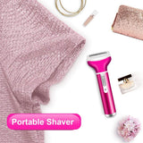 4 In 1 Women Electric Shaver 4 In 1 Rechargeable Cordless Waterproof Lady Epilator Personal Groomer Trimmer Body Hair Removal