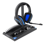 IPEGA Game Vertical Stand 6 in 1 Multifunctional Cooling Fan Headphone Holder Controller Charging Base for PS4/PS4 Slim/PS4 PRO