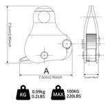 Professional Climbing Equipment Rope Climbing Accessories Carabiner Aluminum Safety Lock Red, Blue