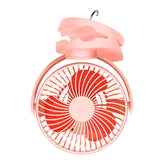 Mini Desk Fan 360 Degree Rotation 4 Speeds Adjustable Portable USB Table Fan Clip-on Type Rechargeable Cooling