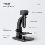 2000x Magnification Dual Lenses Intelligent Digital Microscope USB Rechargeable 5.0M Pixels High Clear PC WI-FI-Connection