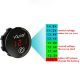 Touch Switch DC 12-24V Volt Meter Digital Display LED Voltmeter Voltage Tester Battery Capacity Detector Battery Tester