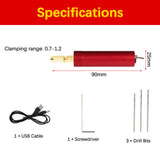 USB Multi-fonction Household Manual DIY Electric Drill Pearl Bodhi Punching Tool 0.8~1.2mm Clamping Ranges Utility Drill Tool