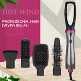 5 In 1 Hair Comb Electric Hair Dryer Brush Blow Dryer Curling Wand Detachable Brush Kit Negative Ion Hair Curler Curling Iron