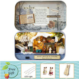 Box Theatre Dollhouse Furniture Miniature Toy DIY Miniatures Doll House Furnitures Casa Toys for Children Birthday Gift Q4