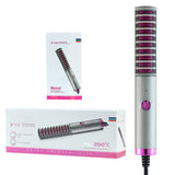 Hair Straightener Brush 30s Fast Heating Anti-Scald Electric Comb Curly and Straight Hair Perfect for Professional Salon at Home