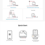 SONOFF DUAL R3 2 Gang Dual Relay Module DIY MINI Smart Switch Power Metering Control via eWeLink Alexa Google Smart Home