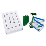 Hot style hot spot jade roller massage device green dongling horn scraping plate roller set jade scraping