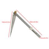 2 PCS 0-15mm Hole Measuring Tapers Ruler Gaps Measuring Ruler Set Depth Inspecting Ruler Utility Measuring Tool